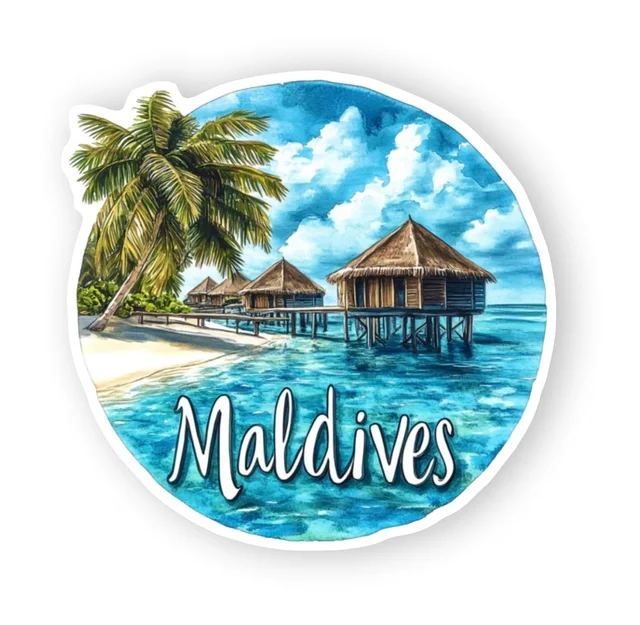 Maldives Acrylic Fridge Magnet 