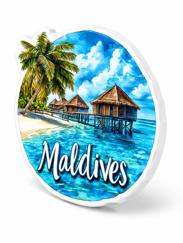 Maldives Texture Finished Acrylic Fridge Magnet