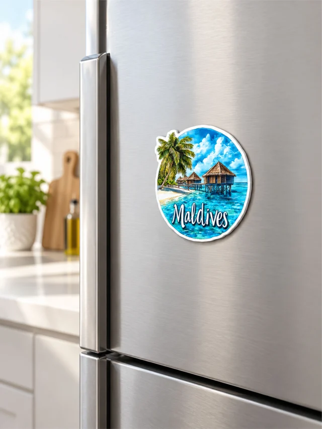 Maldives Texture Finished Acrylic Fridge Magnet