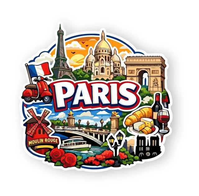 Paris Acrylic Fridge Magnet 