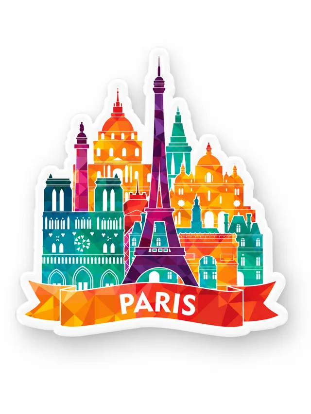 Paris Texture Finished Acrylic Fridge Magnet