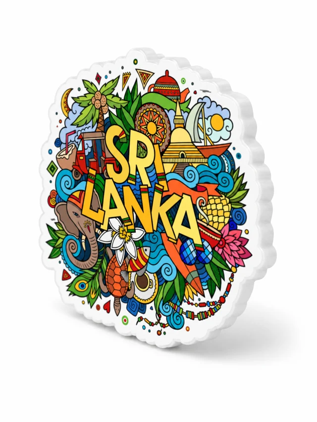 Sri Lanka Texture Finished Acrylic Fridge Magnet