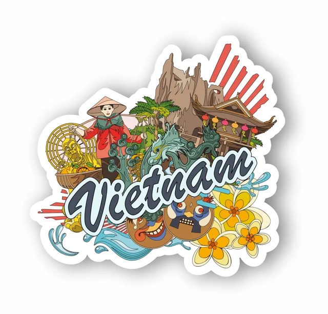 Vietnam  Acrylic Fridge Magnet 