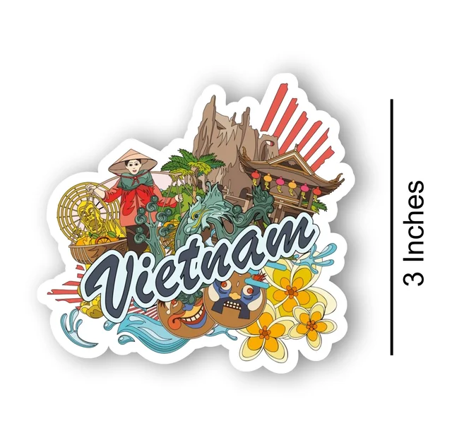 Vietnam  Acrylic Fridge Magnet 