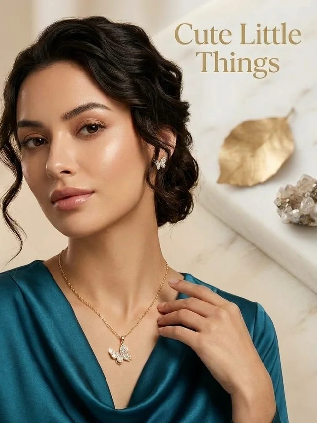 Cute Little Things Anti Tarnish Butterfly Pendant Necklace