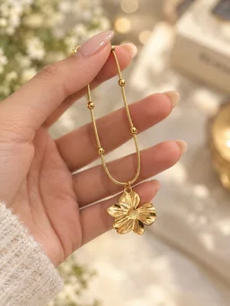 Cute Little Things Anit Tarnish Pendant Necklace - Daisy Bloom