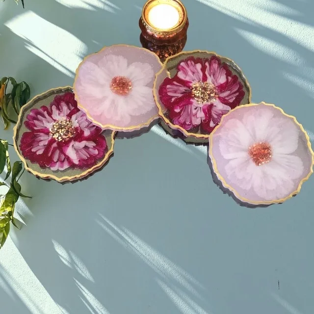 Resin Coasters - Set Of 2 - 6”