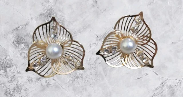 Three Petal Flower Earrings
