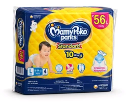 MamyPoko Pants Standard Baby Diaper Pants L Size (9–14 kg) 4 Pants Pack