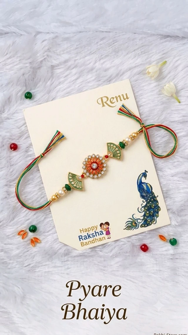 Royal Blossom Designer Rakhi ⭐
