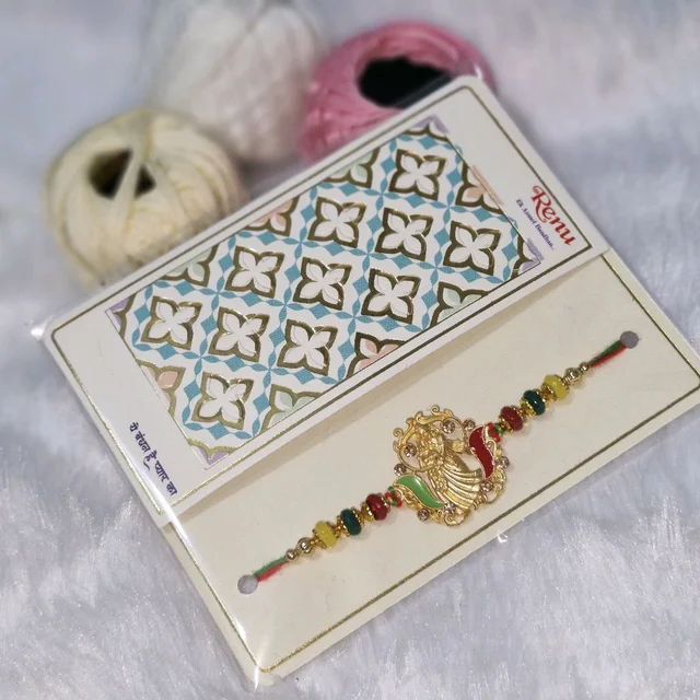 Golden Radheshyam Rakhi 