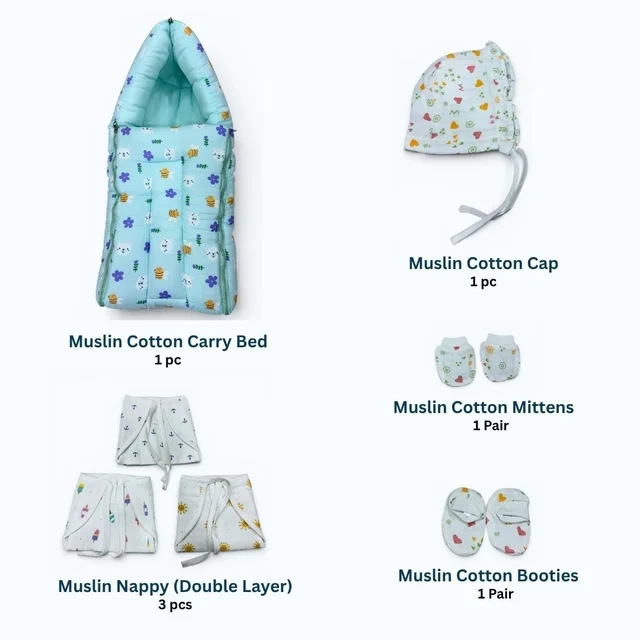 Muslin Cotton Newborn Essentials Hospital kit (24pcs)