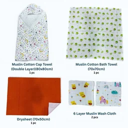 Muslin Cotton Newborn Essentials Hospital kit (24pcs)