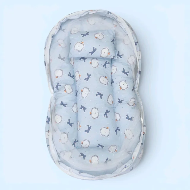 Bed with Mosquito Net (small) - Royal Blue