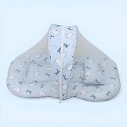 Bed with Mosquito Net (small) - Royal Blue