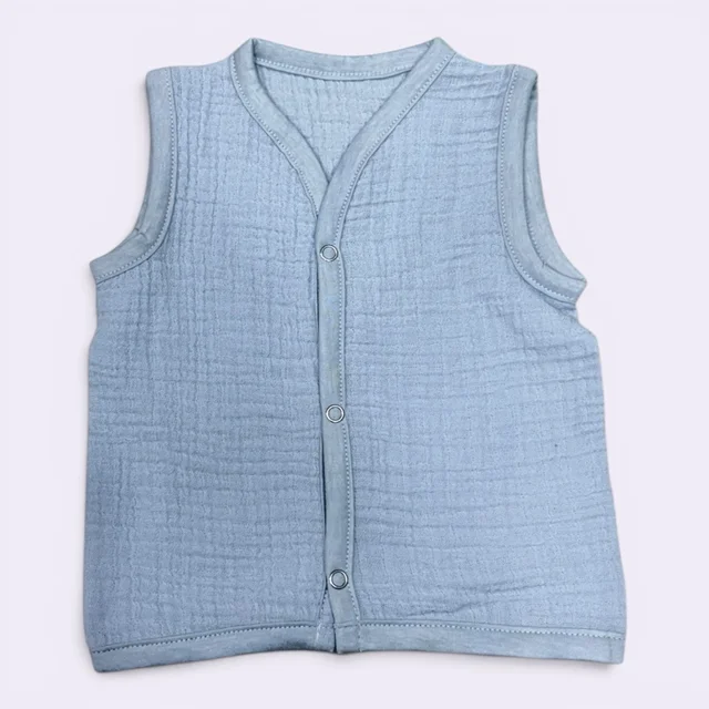 Crinkled Muslin Jabla (Snap Button) | 0-3 Months
