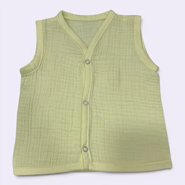 Crinkled Muslin Jabla (Snap Button) | 0-3 Months