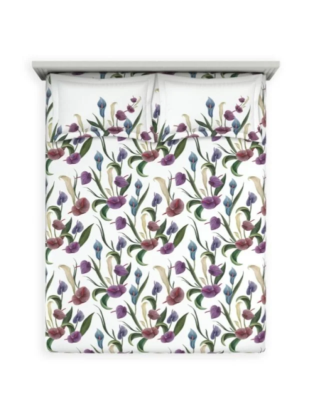 Ddecor Bedsheet King Size Bedsheet Digital Print Ethenic Bedsheet 2.74 Meter X 2.74 Meter With 2 Pillow Cover - 2.74 M X 2.74 M
