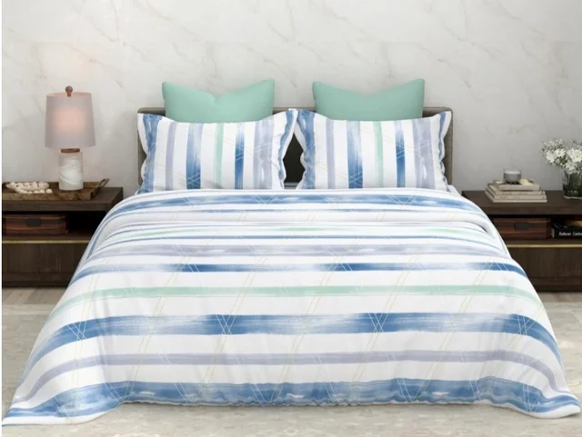 Bombay Dyeing King Size Bedsheet Cotton Bed Sheet 108 X 108 Inch With 2 Pillow Covers