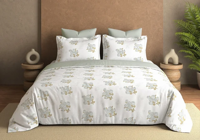Pure Cotton Super King Size Bedsheets 3 Meter X 3 Meter with 2 pillow covers 400 Tc Heavy Premium Quality Smooth Bedsheet Shop Online