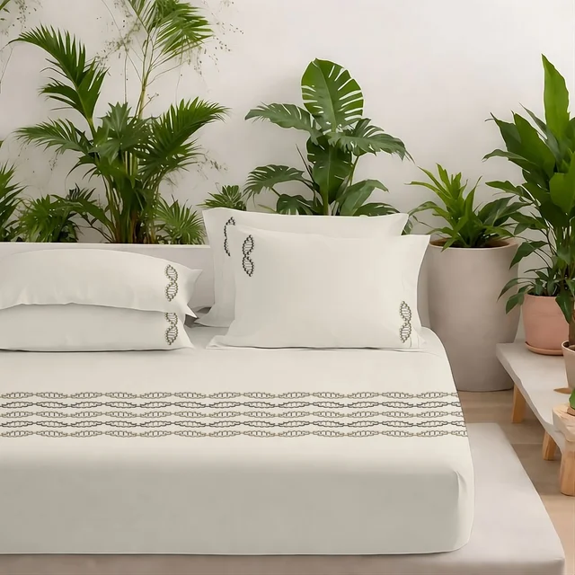 Premium Embroidery King Size Bedsheets 300 Tc Pure Cotton Bedsheet