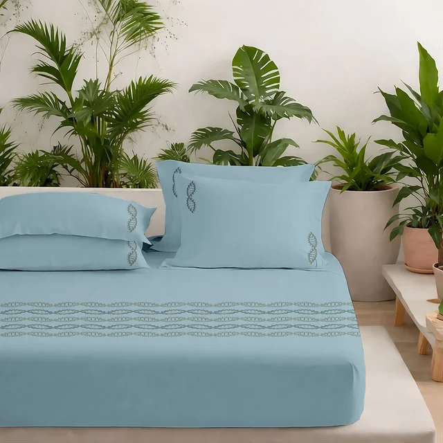 Premium Embroidery King Size Bedsheets Heavy Tc 300 Thread Counts Bedsheet Embroidery In Plain Bedsheet 
