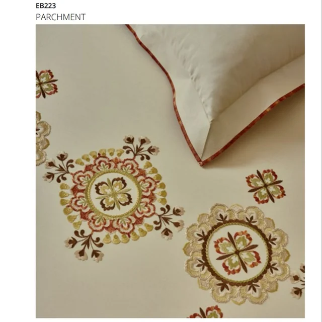 Premium Embroidery King Size Bedsheets 300 Thread Count Cotton Bedsheet