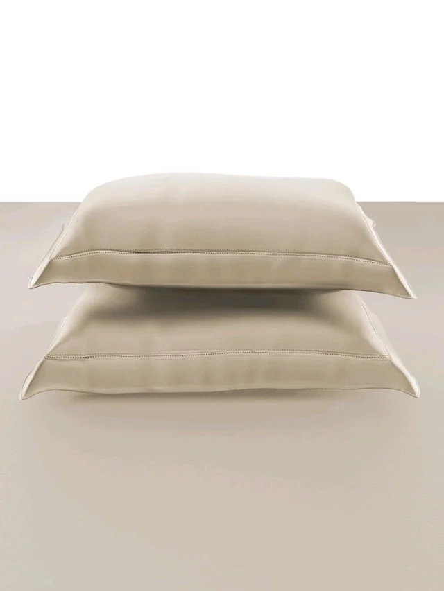 King size BedSheet Plain 400 Tc Cotton Double Bed sheet Heavy Tc 108" X 108" Beidge Colour