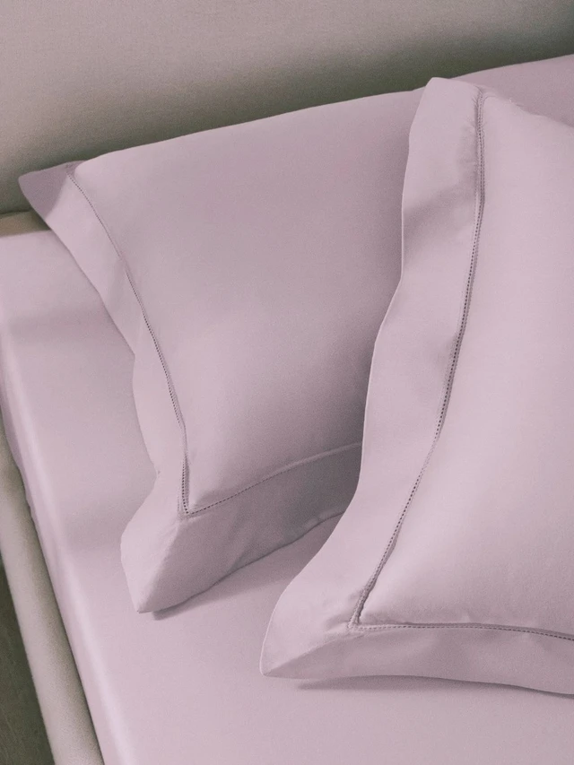 King size BedSheet Plain 400 Tc Cotton Double Bed sheet Heavy Tc 108" X 108" Lilac - 2.74 M X 2.74 M