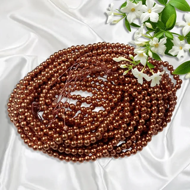 Copper Beads Bunch 12 line Round Shape – A1 quality