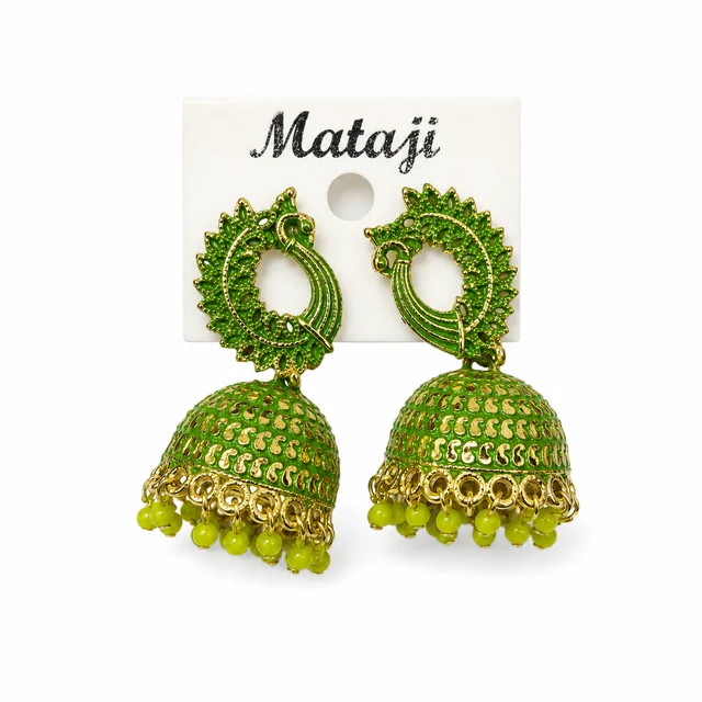 Peacock Inspired Traditional Ethnic Designer Jhumka Earrings