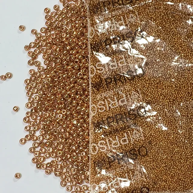 Priso Brand Beads 12-0 Copper Color 100Grams Pack - 100 grams