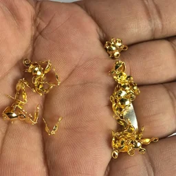 Gold Color Bead Clasps or Crimp Ends for Jewelry Making and Crafts - 10gms