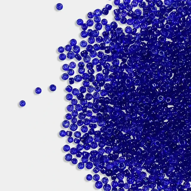 Glass Seed Beads in Blue with violet Shade Color 10-0 2mm - 50 grams