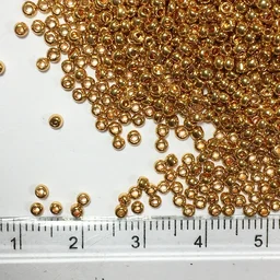 Priso Brand Beads 12-0 Gold Color - 100 Grams Pack - 100 grams