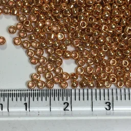 Priso Brand Beads 12-0 Copper Color 100Grams Pack - 100 grams