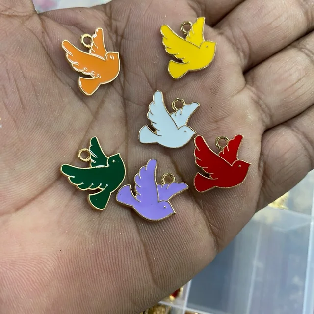 Bird Charms (Random Colors) - Pack of 6pcs