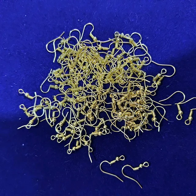 Ear Hook For Stud Making Gold Color -10 Grams 