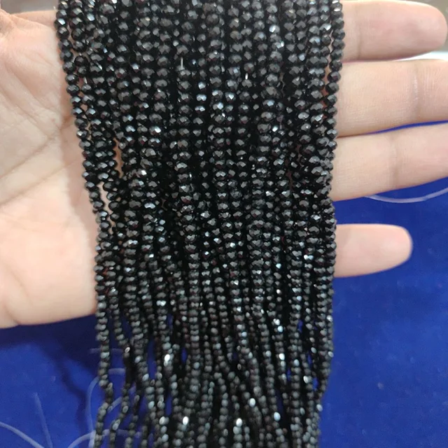 3mm Round Crystal -1 Line (Black Color)