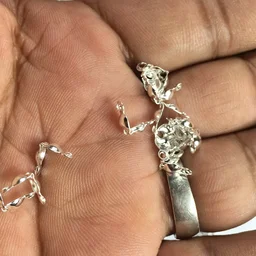 Silver Color Bead Clasps or Crimp Ends for Jewelry Making and Crafts - 10gms