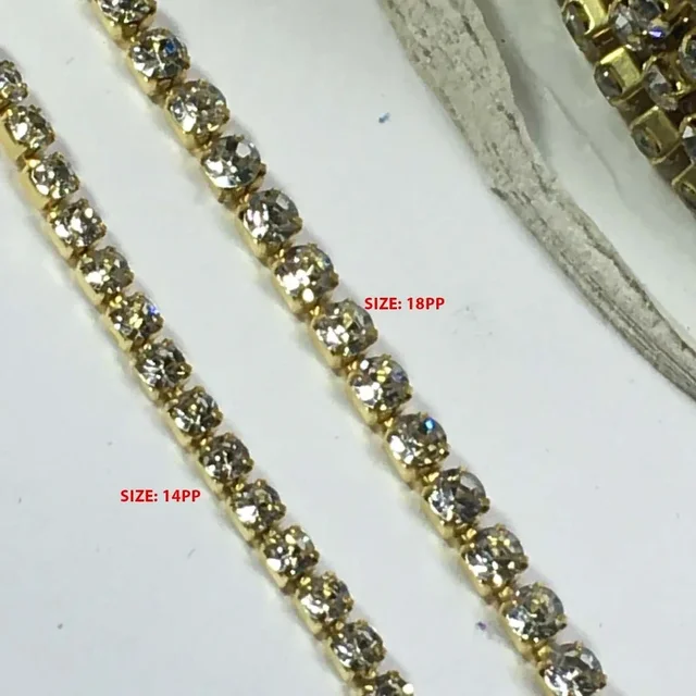 Stone Chain White Color Size No.18PP – 1 Roll - 18PP