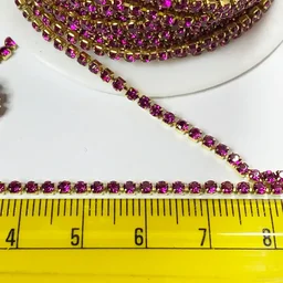 Stone Chain Rose Color Size No.14PP – 2 Meter - 14PP