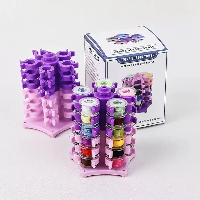 Bobbin Storage Tower, Sewing Thread Organizer Holder