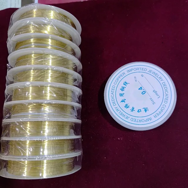0.4mm Gold Color Jewellery Making Wire -1 roll
