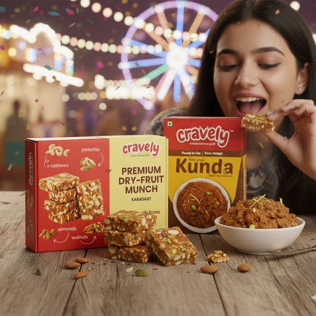 Cravely Dryfruit Munch (250g) + Kunda Pouch (250g)