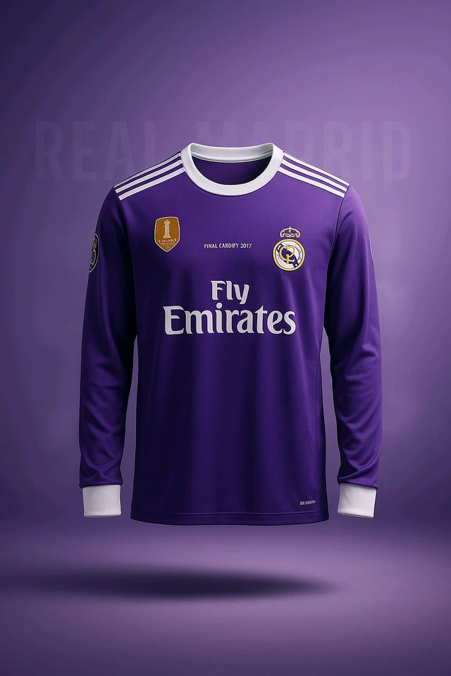 Real Madrid purple Ronaldo full sleeve jersey 2017
