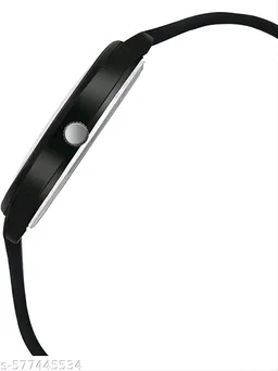 ALEXEI Premium Silicone Belt | Durable & Trendy Analog Watch - For Men And Boy's - Black