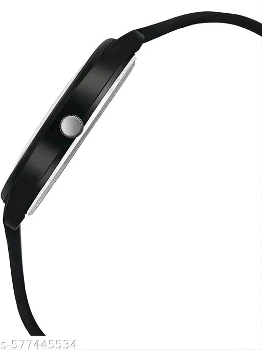 ALEXEI Premium Silicone Belt | Durable & Trendy Analog Watch - For Men And Boy's - Black