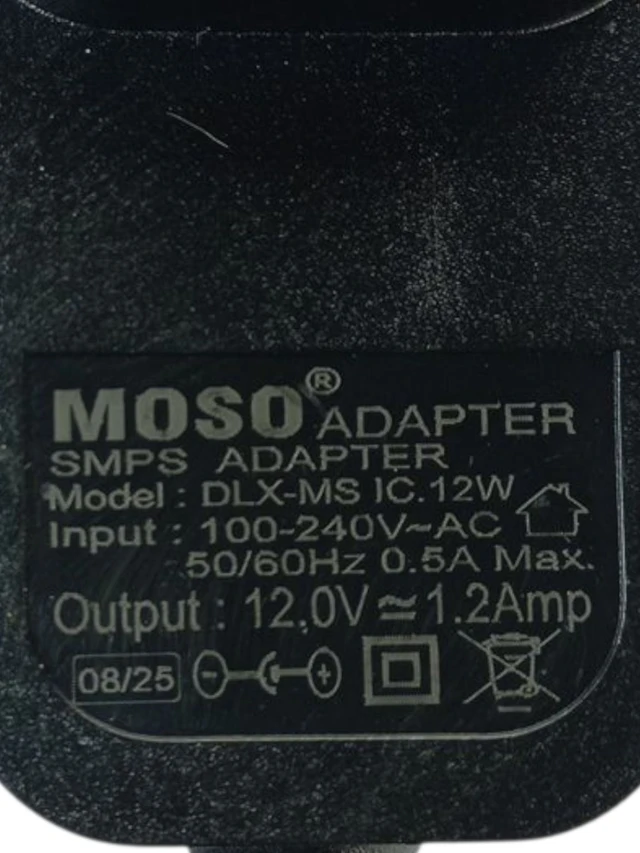 12v 1Amp Adaptor With Dc Pin(Mota Pin) (Moso)
