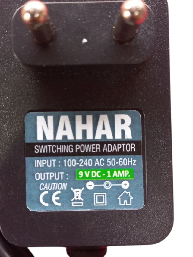 9v 1Amp Adaptor With Dc (Mota Pin) + Sony (Patla Pin)